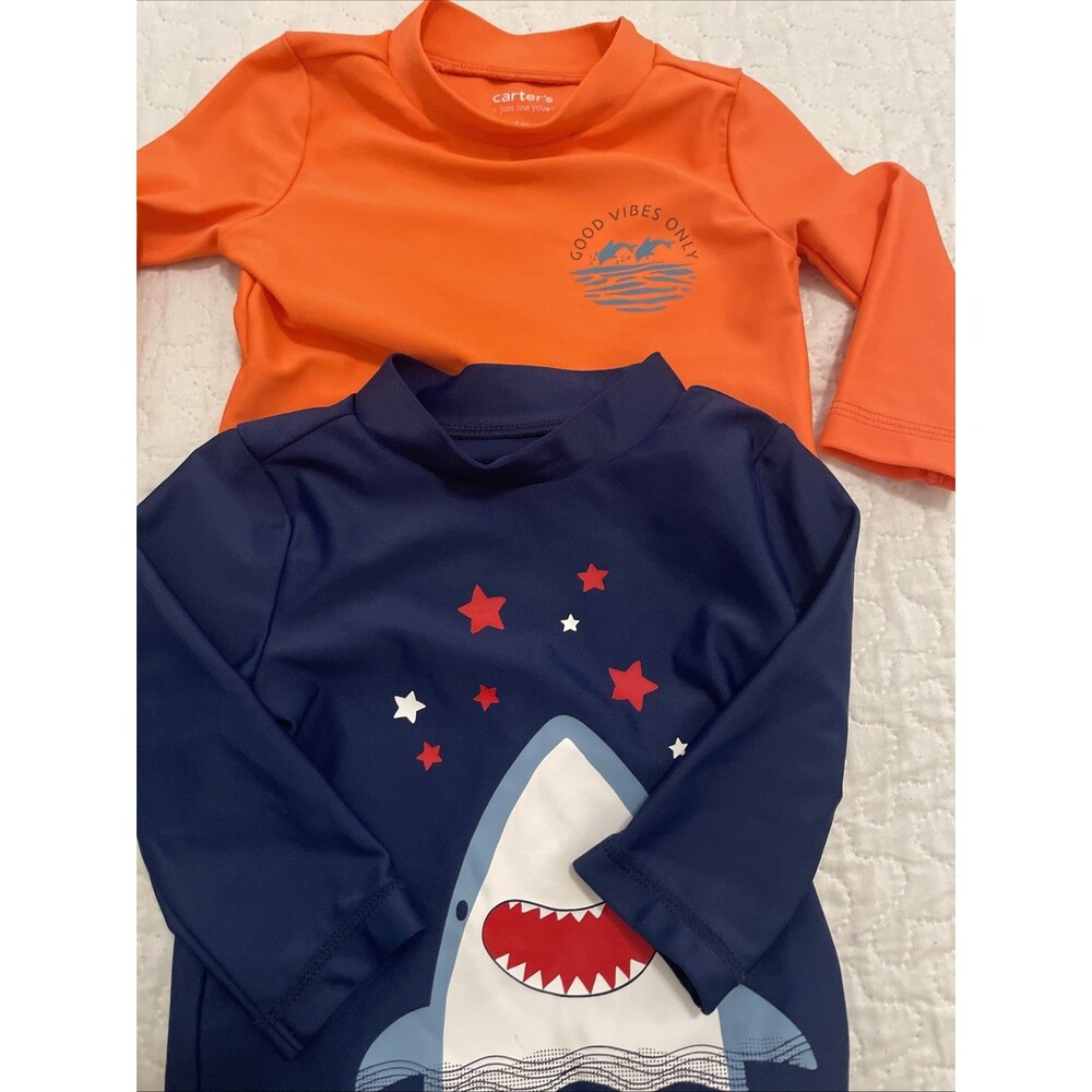 Carter’s Boys 6m 6 Months Rash Guard Swim Tops Swimming Shirt Beach